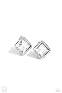 Sparkle Squared - White Clip-Ons