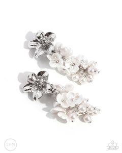 Bouquet Bling - White Clip-Ons