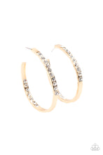 Load image into Gallery viewer, Borderline Brilliance - Gold Hoops