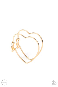 Harmonious Hearts - Gold Clip-Ons