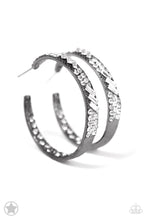 Load image into Gallery viewer, GLITZY By Association Hoops - Gunmetal