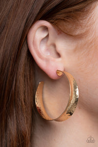 Fearlessly Flared - Gold Hoops