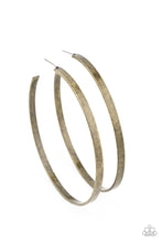 Load image into Gallery viewer, Lean Into The Curves - Brass Hoops