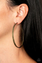 Load image into Gallery viewer, Lean Into The Curves - Brass Hoops