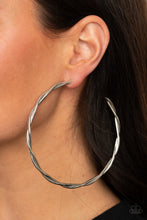 Load image into Gallery viewer, Out of Control Curves - Silver Hoops