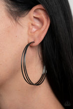Load image into Gallery viewer, Rimmed Radiance - Black Hoops