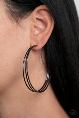 Rimmed Radiance - Black Hoops